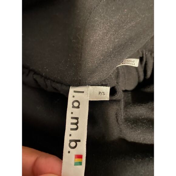 L.A.M.B. Gwen Stefani Womens Jogger Pants Petite Small Black Grunge Y2K Rare - Picture 3 of 8